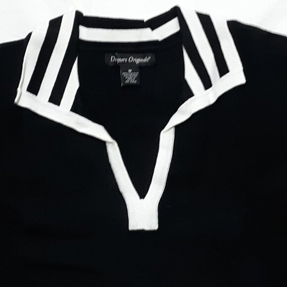 Designers Original Knit Top Black 3/4 Sleeve - Picture 2 of 4